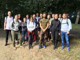 Foraging students at Crystal Palace