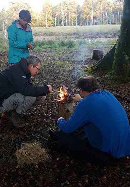 Learning to make fire lakeside